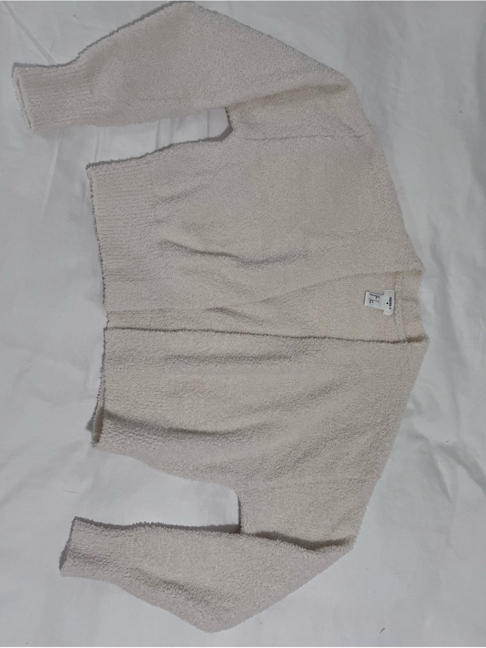 Cropped cardigan sweater
